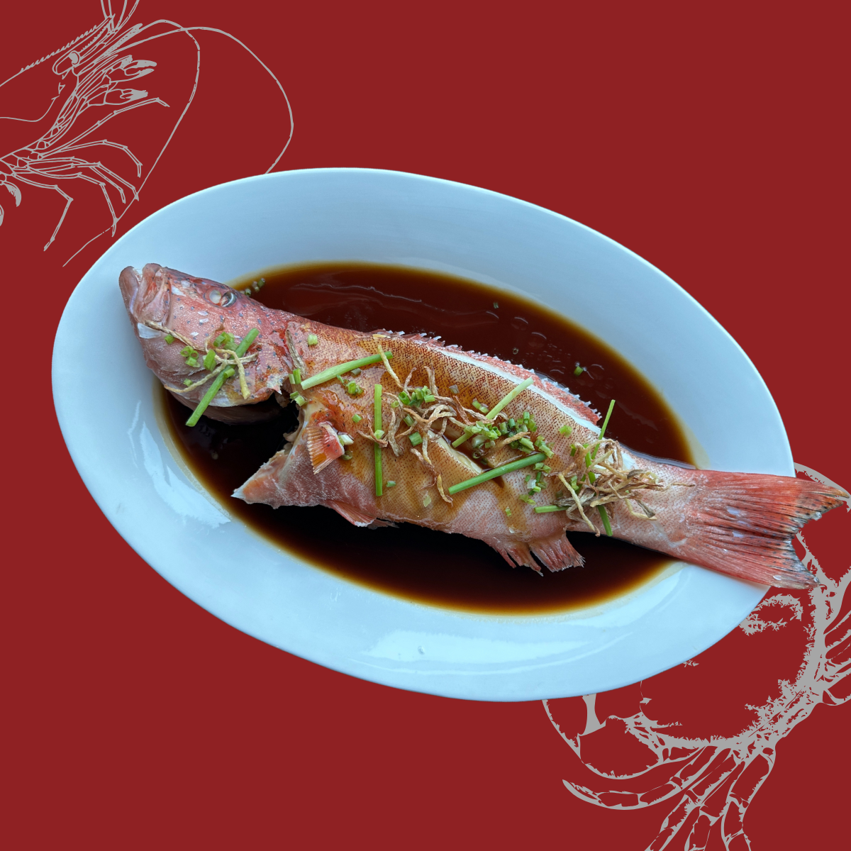 Steamed Lapu Lapu with Lemongrass Soy
