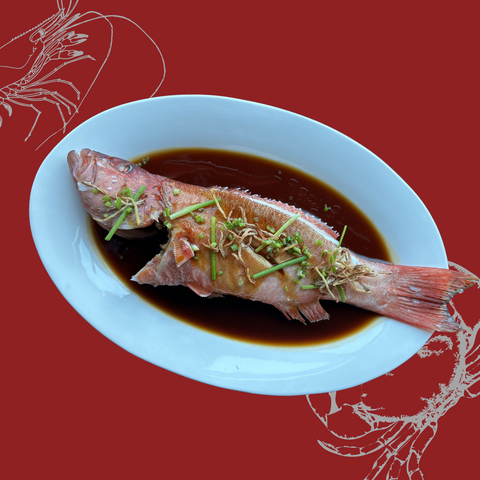Steamed Lapu Lapu with Lemongrass Soy