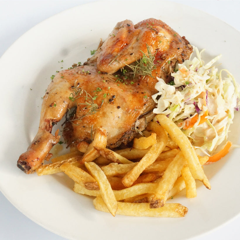 ROAST CHICKEN AND CHOPS